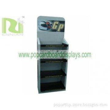 Helmet displays cardboard display ENCS009 four shelves card